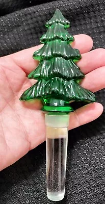 Mikasa Holiday Time Green Austrian Crystal Christmas Tree Wine Bottle Stopper • £9.59