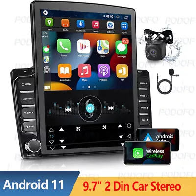$161.49 • Buy 9.7  Android 11 Car Stereo Radio GPS Double 2Din WiFi Apple CarPlay Auto Player