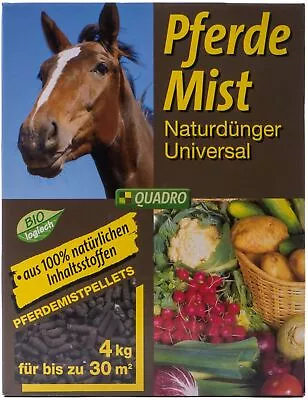 Horse Manure 4kg Pellettiert Natural Fertilizer Of Course Garden Approx. 30 M ² • £8.59