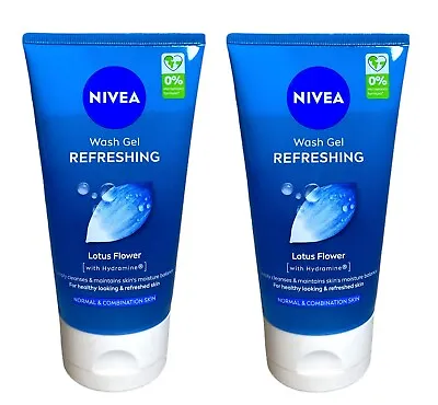 Pack Of 2 Nivea Refreshing Face Wash 150 Ml With Moisturising Vitamin E • £12.99
