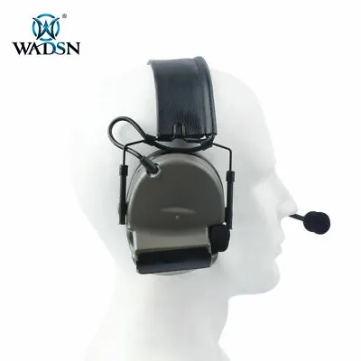WADSN Airsoft Military Comtac II Noise Reduction Headset Communication - OD • £49.74