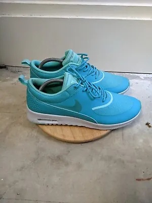 Nike Air Max Thea Sneakers Womens Size 12 Blue Aqua Shoes Gym Trainers • $40