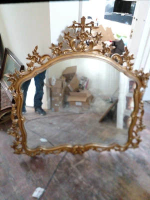 £300 • Buy Large Antique Style  Gilt Rococo/ Baroque  Carved  Wall Mirror