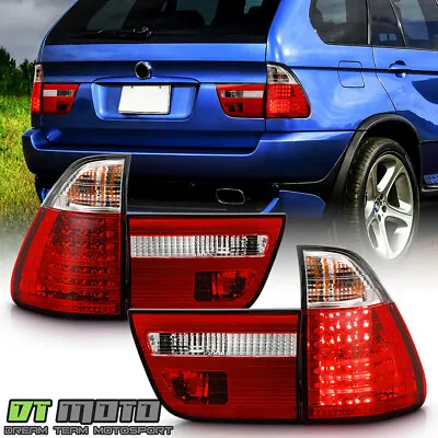 $198.99 • Buy 2000-2006 BMW X5 E53 Lumileds LED Red Clear Tail Lights Brake Lamps Left+Right