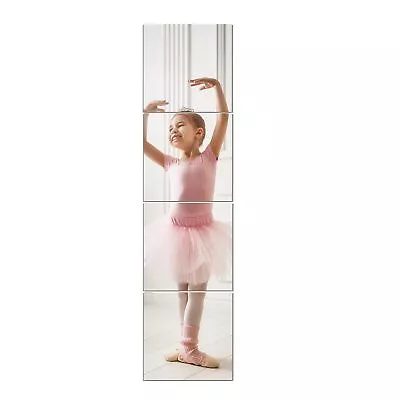 Full Length Wall Mirror TilesGlassless Mirror For KidsAcrylic-12''X12''X4Pcs • $38.89
