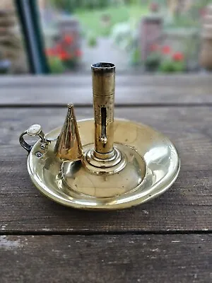 £12 • Buy Vintage Brass Candle Holder With Snuffer