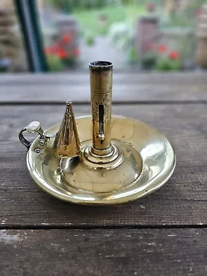 £12 • Buy Vintage Brass Candle Holder With Snuffer