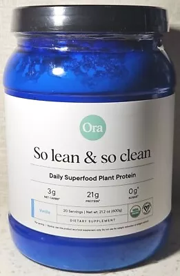 Ora So Lean & So Clean Plant-Based Superfood Pea Protein Powder Vanilla 21.2 Oz • $34.95