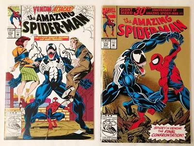 Amazing Spider-Man #374 375 Venom Attacks! Gold Foil Cover/1st Ann Weying! NM+ • $23