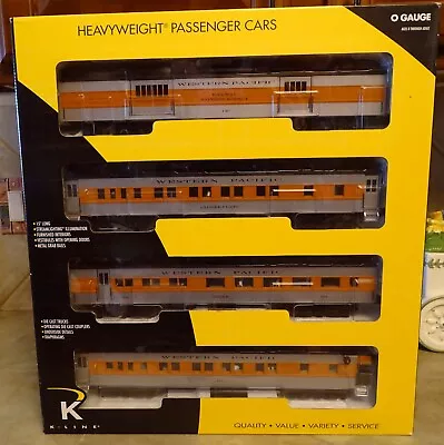 K-line Western Pacific 15  Heavyweight Passanger Cars - O Scale - Wp - Set Of 4 • $245