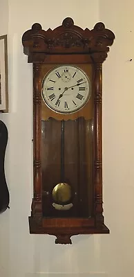 Very Large New Haven Antique 30 Day Regulator Wall Clock- “Elfrida” Model • $1895