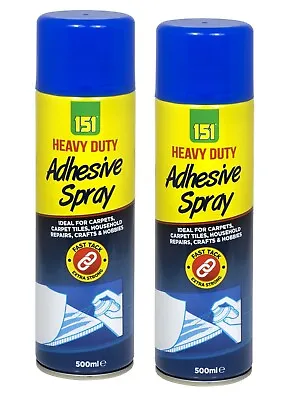 £6.59 • Buy Heavy Duty Spray Glue Adhesive Retrimming Upholstery Carpets Fabrics 500ML New