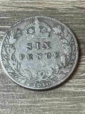 Edward VII Sixpence 1910 0.925 Silver  • £4.95