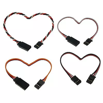 £2 • Buy RC Servo Extension Lead Wire 22/26/32 AWG Futaba JR Hitec All Lengths 5-150cm UK