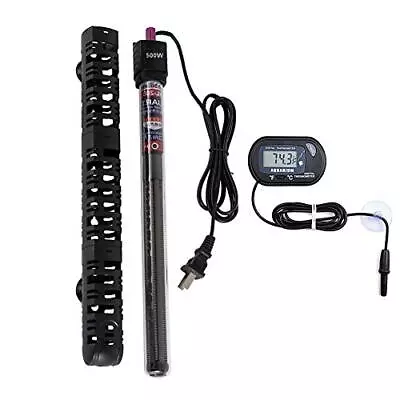 Submersible Aquarium Heater Auto Thermostat 500W Fish Tank Heater With LCD D... • $40.12