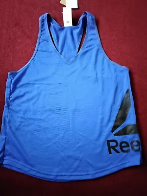 Ladies Reebok Mesh Tank Top Racer Backsize 16-18 Large New With Tags • £12.99