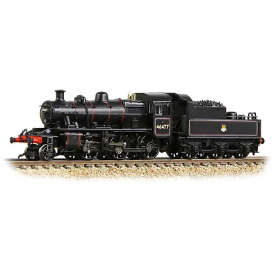 Graham Farish 372-626A N Gauge LMS Ivatt 2MT 46477 BR Lined Black Early Crest • £164.95