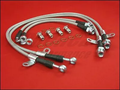 Techna-Fit Stainless Steel Braided Brake Lines For 2003-2008 Nissan 350Z BREMBO • $129.99