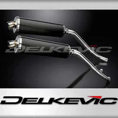 HONDA XL1000 V VARADERO 1999-14 450mm OVAL CARBON BSAU SILENCER EXHAUST KIT • $522.93