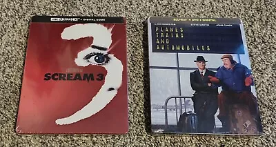 Scream 3 4K + Digital & Planes Trains & Automobiles Blu-ray + Digital Steelbooks • $58