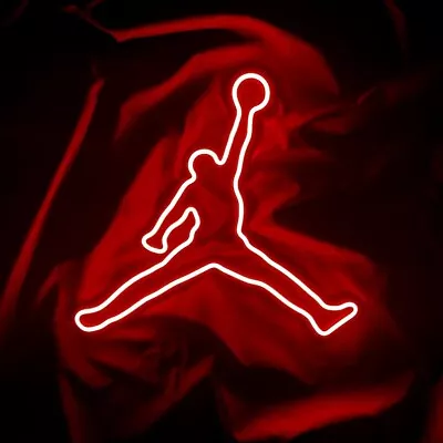 Jordan Neon Sign For NBA Fan Neon Jordan Michael Jordan LED Sign Wall Decor • $95.55