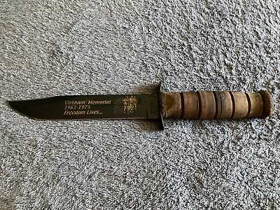 Vintage KA-BAR USMC Knife Fixed Blade USA Vietnam Memorial 1961-1975 • $11.50