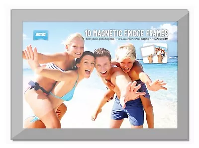 £8.99 • Buy PACK OF 10 Shot2go Magnetic Photo Frame Pockets Silver 4x6  FREE P&P 9533INT