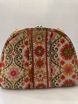 Vera Bradley Eloise Kiss Snap Shoulder Handbag Purse Folkloric Clem Shell Floral • $15.99