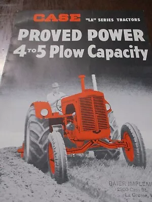 Case  LA  Series Tractors Sales Brochure 1949 • $39