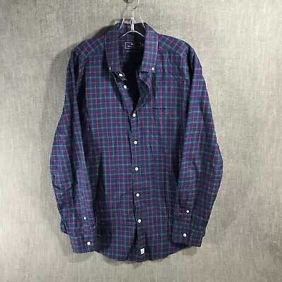 Vineyard Vines Murray Long Sleeve Button Shirt Men's L Classic Blue Plaid • $8.16