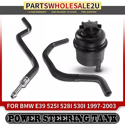 Power Steering Reservoir & Hose Kit For BMW E39 525i 530i 2001-2003 528i 97-00 • $40.49