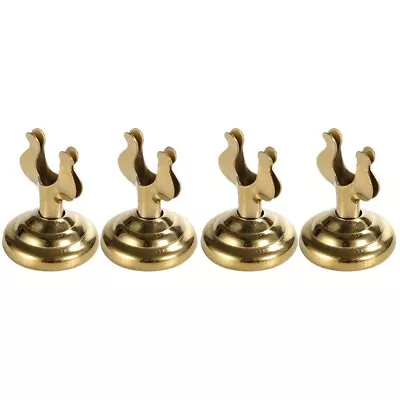  4 Pcs Party Mini Thread U Shape Table Number Holders Stainless Steel Menu Stand • £14.35