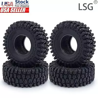 LSG 58MM Soft Rubber Rock Terrain Tires For RC 1/24 Axial SCX24 FCX24 1/18 TRX4M • $12.34