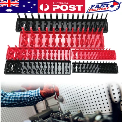$41.64 • Buy 6pc/set Metric SAE Socket Tray Rack Holder Storage Tool Organizer 1/4  3/8  1/2 
