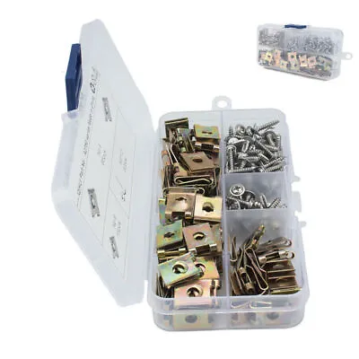 160 Pcs No.6 M3*12 Speed Fastener U Nut Self Tapping Screw Spire Clip Car Truck • $15.01