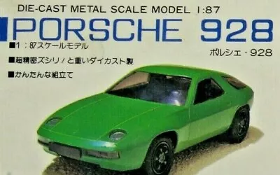 Masudaya Co. DIE CAST SCALE MODEL 1: 87 PORSCHE 928 GREEN KIT UNBUILT     8249  • $9.99