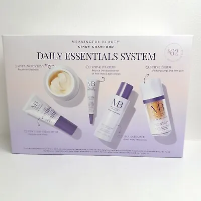 Meaningful Beauty Daily Essentials System Kit 5 Pc Set Serum Cream Eye Exp 2/25 • $75.90