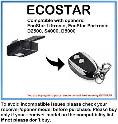 £10.20 • Buy Hörmann Ecostar/Liftronic/Garador Europro 700/800 Compatible Remote Control