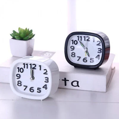 $13.96 • Buy Table Clock Low Noise Multi-functional Round Small Bedside Analog Alarm Clock 