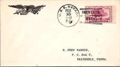 2.25.1936 - Bremerton Wash - USS Nevada - F39698 • $7.99