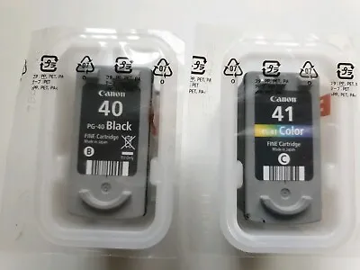 PG-40 & CL-41 Canon Genuine Black & Tri-Colour Ink Cartridges - Canon 40 41 • £32.99