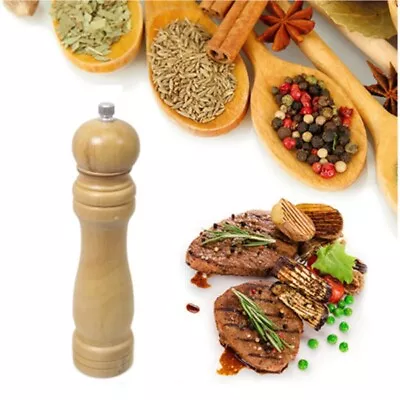 21cm Wooden Salt And Pepper Grinder Herb Mill Spice Grinder • £9.75