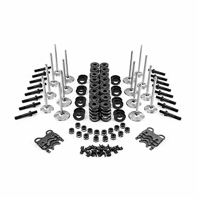 SBC Small Block Chevy 350 Cylinder Heads Build Kit Valves Springs Keepers 3/8 • $199.99