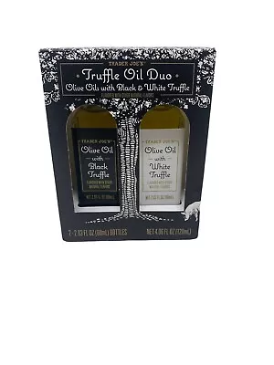 Trader Joe's Truffle Oil Duo Olive Oil - Black White Truffle Set 4.06oz Exp 8/23 • $12.99