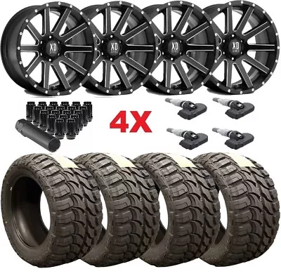 Xd818 Heist Xd Wheels Rims 33 12.50 20 Tires Mud Gmc Sierra Silverado 1500 6 • $2295