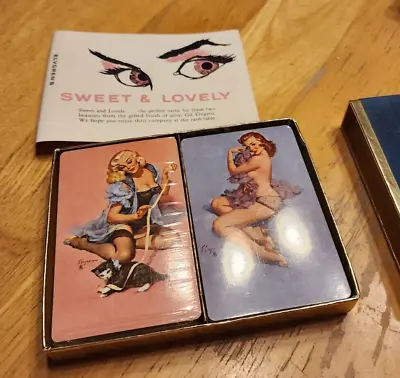 Vintage Elvgren Sweet & Lovely Playing Cards Pin Ups • $99.94