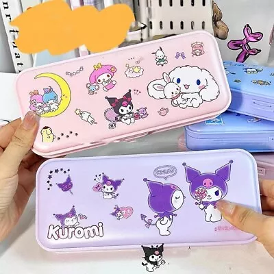 Sanrio Kuromi Pencil Case Cinnamoroll Hello Kitty Student Stationery Girls Gifts • $27.49