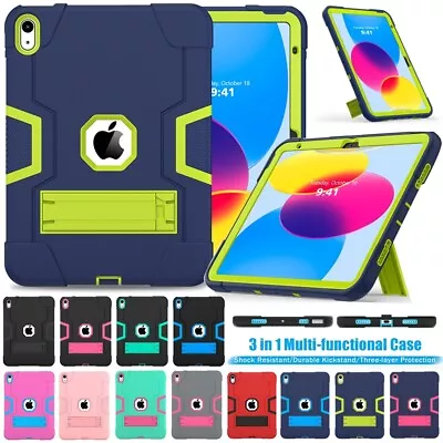 $10.99 • Buy Kids Shockproof Heavy Duty Case Cover IPad 10th 9th 8th 7th 6th 5th Gen Air Mini