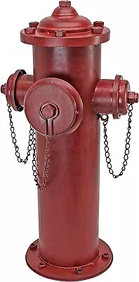 Vintage Metal Fire Hydrant Statue Large Garden Outdoor Décor Metal Red • $61.28