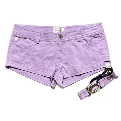 Gyaru Lavender Purple Micro Shorts With Detachable Garter Belt • $55